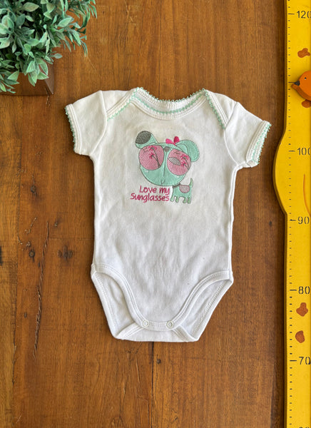 Body Manga Curta TAM 3 a 6 Meses