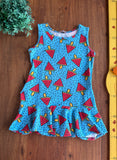 Vestido Curto Azul Picolé Timbalaiê TAM 10 Anos