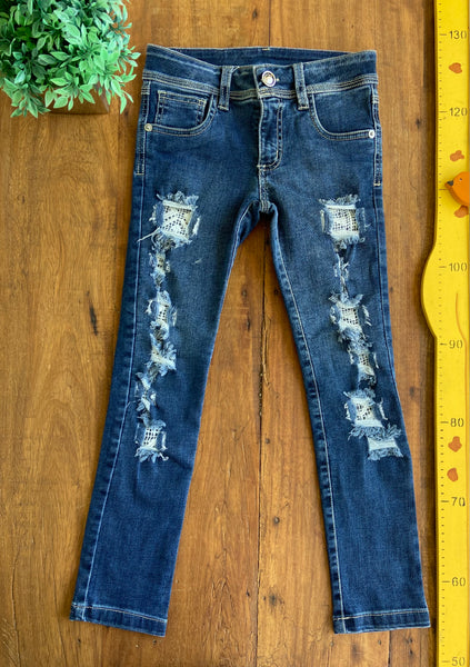 Calça Jeans Um Mais Um Detalhes TAM 8 Anos