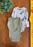 Conjunto Body Carter’s Bebê Poá Floral Novo TAM 3 Meses