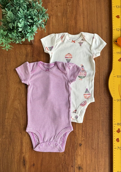 Conjunto Body Carter’s Bebê Novos Balões TAM 3 Meses