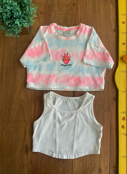 Kit Blusas Cropped Fuzarka TAM 9/10 Anos