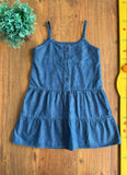Vestido Palomino Infantil Jeans Alça Fina Botões TAM 8 Anos