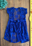 Saída de Praia Infantil Renda Azul TAM 6 a 8 Anos