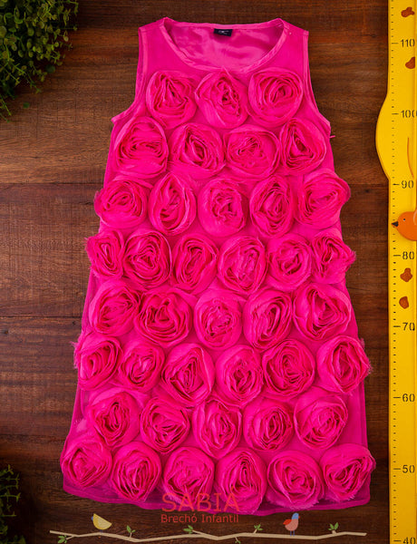 Vestido Festa Rosas GAP TAM 8 Anos