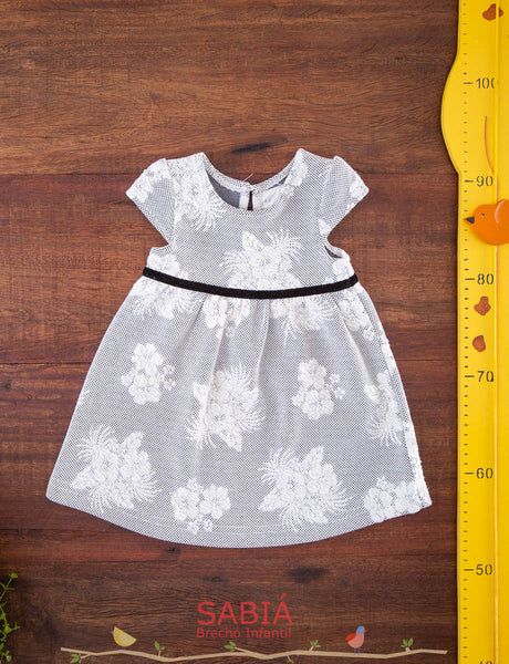 Vestido Flores Brancas Early Days Bebe TAM 0 a 3 Meses