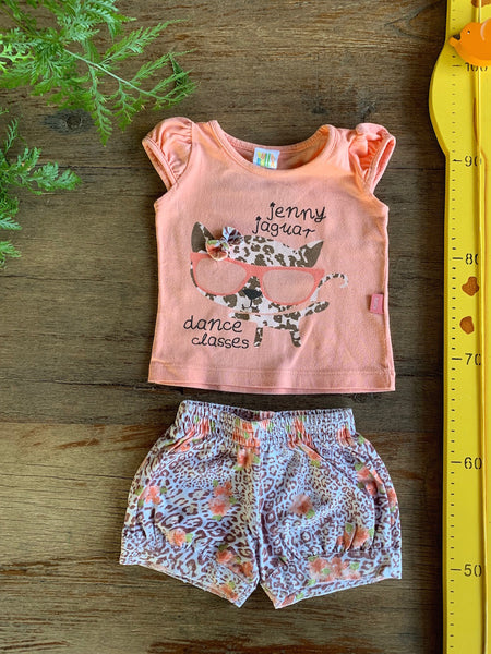Conjunto Gatinho Laranja Pulla Bulla TAM 3 a 6 Meses