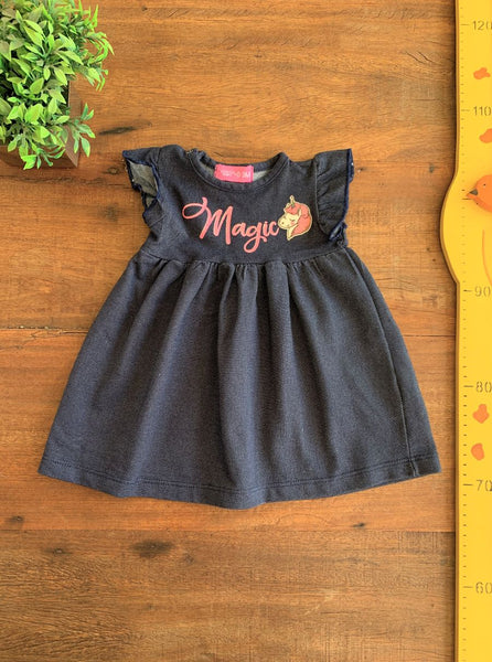 Vestido Bebe Unicórnio Azul Boulevard Baby TAM 0-3 Meses
