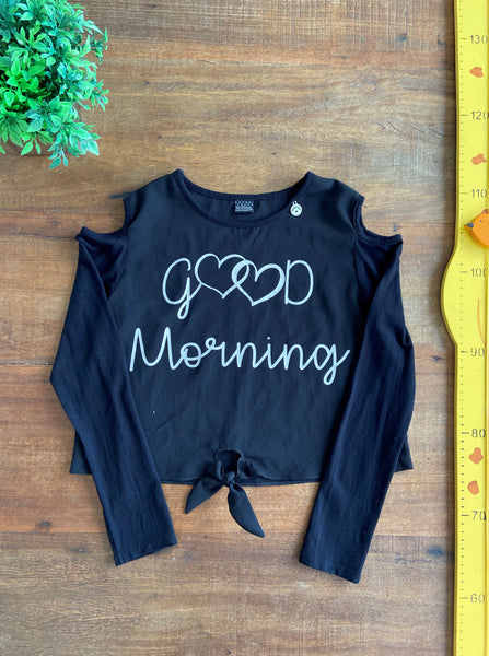 Blusa Manga Longa Preta Vic&Vicky TAM 8 Anos