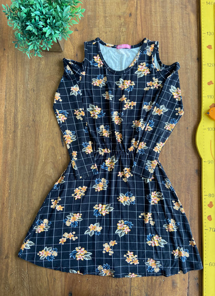 Vestido Manga Longa Ombro Marisa TAM 8 Anos