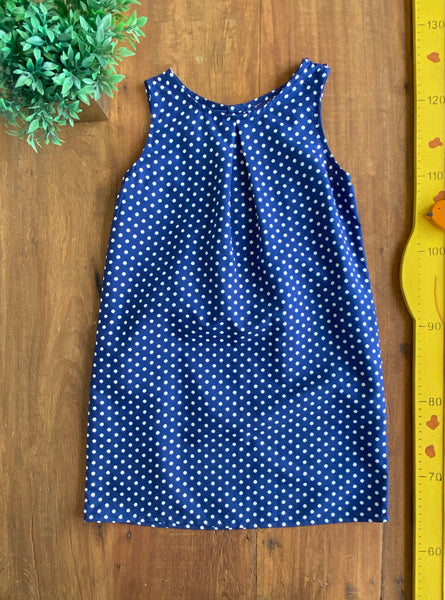 Vestido Infantil Azul Bolinha TAM 8 Anos