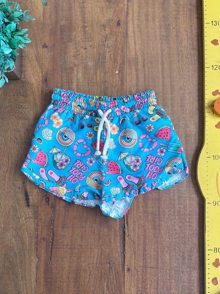 Shorts Infantil Trick Nick Estampa Verão TAM 4 Anos