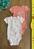 Conjunto Body Carter’s Bebê Flores Novo TAM 12 Meses