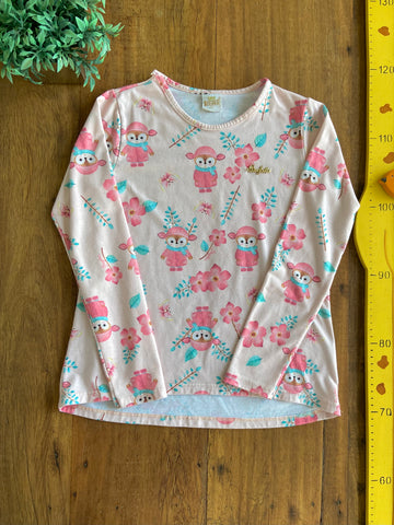 Camiseta Infantil BugBee Rosa Forrada TAM 8 Anos