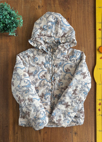 Jaqueta Infantil Puffer Capuz Estampa Borboletas Rovitex TAM 12 Anos