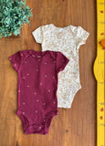 Conjunto Body Carter’s Bebê Flores Novo TAM 6 Meses