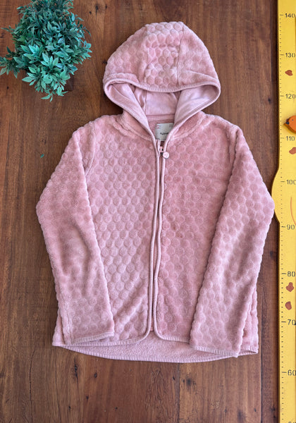 Casaco Fleece Rosa Fuzarka TAM 9/10 Anos 136 cm