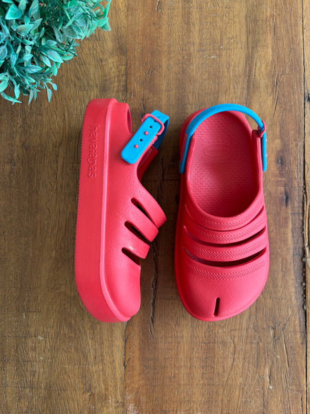 Clog Havaianas Infantil Vermelho TAM 29-30
