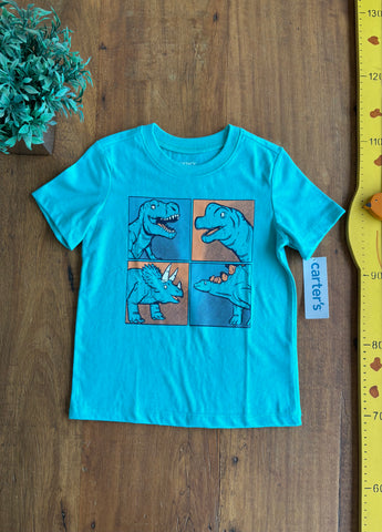 Camiseta Curta Carter's Dinossauro TAM 3 Anos