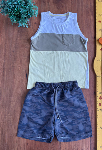 Conjunto Pool Kids Infantil Camiseta e Shorts Tactel TAM 8 Anos