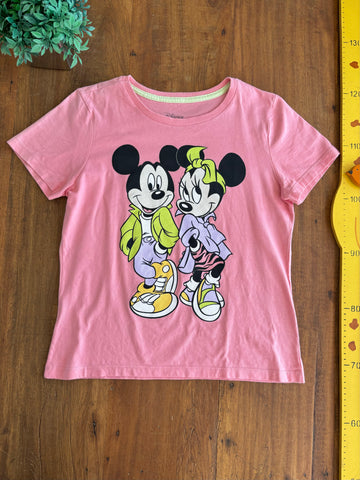Camiseta Minnie e Mickey Disney Rosa TAM 16 Anos