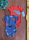 Conjunto Body Carter’s Bebê Dinossauro Novo TAM 3 Meses