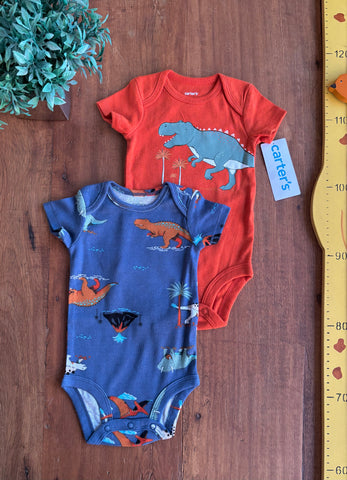 Conjunto Body Carter’s Bebê Dinossauro Novo TAM 3 Meses