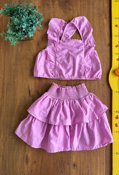 Conjunto Blusa e Saia Cotton On Kids TAM 6 Anos