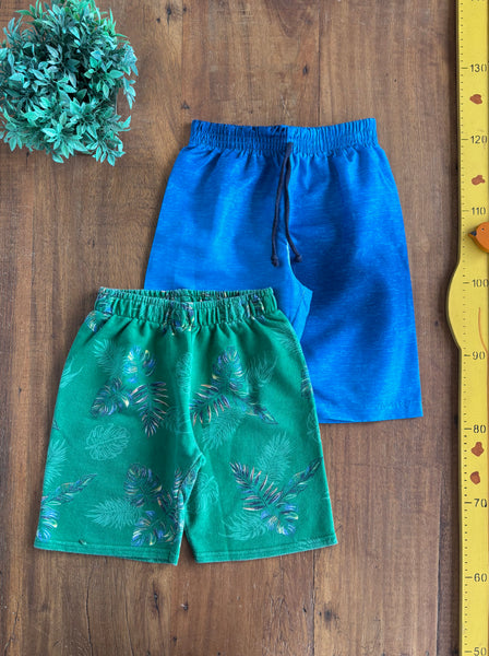 Kit 2 Bermudas Moletom e Tactel Kyly TAM 8 Anos