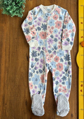 Macacão Fleece Carter’s Novo Infantil  Flores TAM 3 Anos