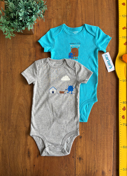 Conjunto Body Carter’s Bebê Trator Novo TAM 12 Meses