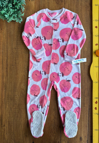 Macacão Fleece Carter’s Novo Infantil  Rosa TAM 3 Anos