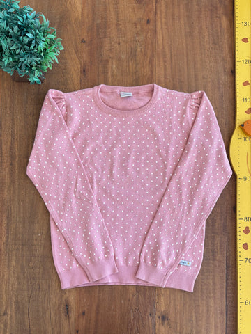 Blusa Infantil Fuzarka Poá TAM 9/10 Anos 136 cm