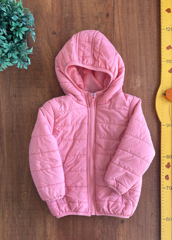 Casaco Infantil Tip Top Puffer Rosa TAM 3 Anos