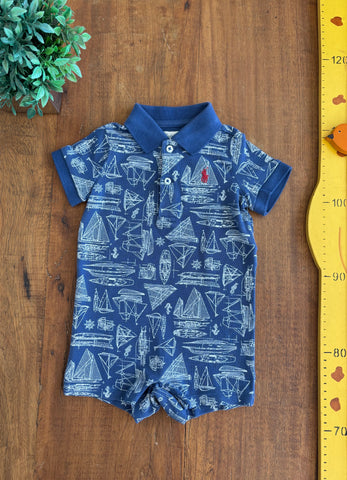 Romper Polo Ralph Lauren Barcos TAM 3 Meses