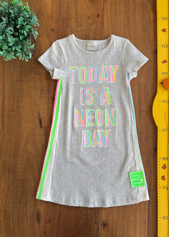 Vestido Momi Infantil Mescla Neon TAM 6 Anos