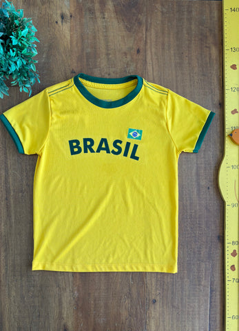 Camisa Brasil Dry Fit Adams TAM 8 Anos