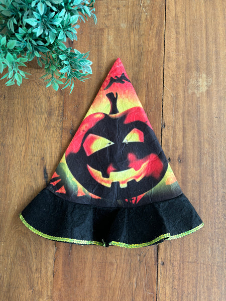 Chapéu de Bruxa Halloween TAM 23X 35 cm