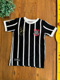 Camisa Corinthians Democracia 1982 Infantil Preta TAM 8 Anos