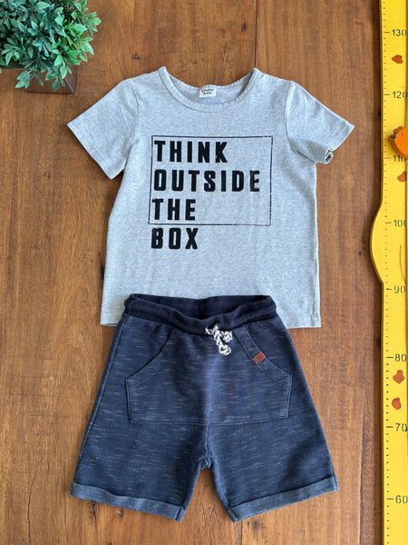 Conjunto Camiseta e Bermuda Póim TAM 3 Anos