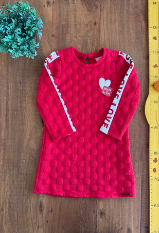 Vestido Momi Infantil Manga Longa TAM 4 Anos