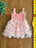 Vestido de Festa Bebê Borboleta Rosa TAM 3 a 6 Meses (40 cm)