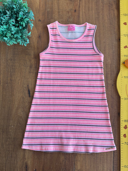 Vestido Momi Infantil Rosa Neon  TAM 6 Anos