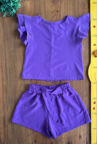 Conjunto Infantil Juvenilde Verao Blusa e Shorts  TAM 12 Anos