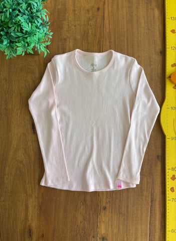 Camiseta Canelada Rosa Recco TAM 8 Anos