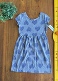 Vestido Infantil Coração Azul Carter’s Novo TAM 7 Anos