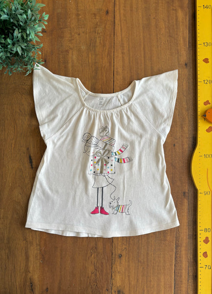 Camiseta GAP Menina TAM 5 Anos