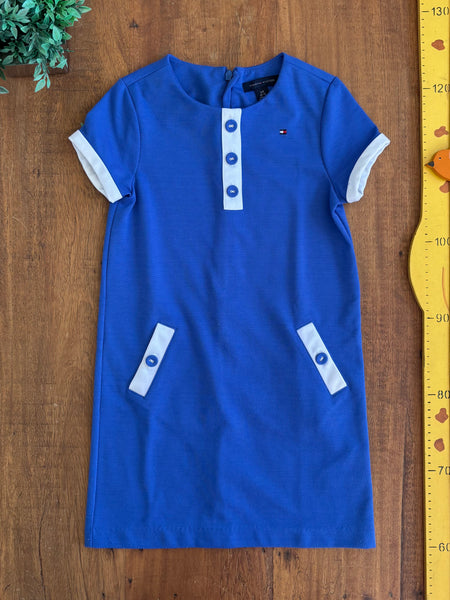 Vestido Azul Âncora Tommy Hilfiger TAM 6-7 Anos