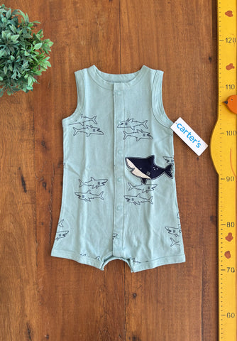 Romper Infantil Carter's Tubarao Novo TAM 6 Meses