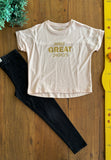 Conjunto Camiseta Zara e Legging Gliter Cotton On Kids TAM 6/7 Anos 120 cm